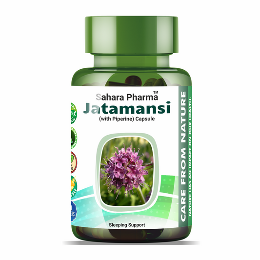 Sahara Pharma Jatamansi Capsule | Non GMO, Gluten Free, Zero Fillers | 500mg - 60 Capsule