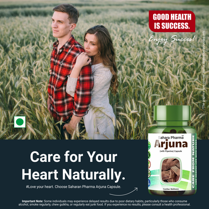 Sahara Pharma Arjuna Capsule | Non GMO, Gluten Free, Zero Fillers | 500mg - 60 Capsule