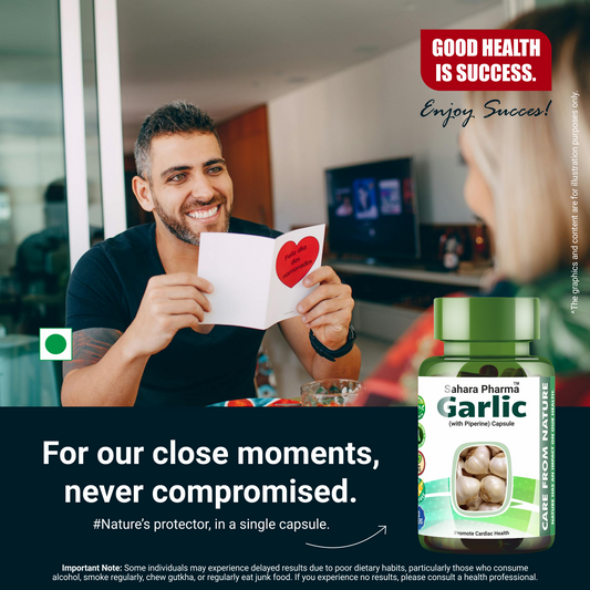 Sahara Pharma Garlic Capsule | Non GMO, Gluten Free, Zero Fillers | 500mg - 60 Capsule