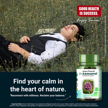 Sahara Pharma Jatamansi Capsule | Non GMO, Gluten Free, Zero Fillers | 500mg - 60 Capsule
