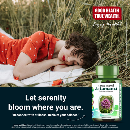 Sahara Pharma Jatamansi Capsule | Non GMO, Gluten Free, Zero Fillers | 500mg - 60 Capsule