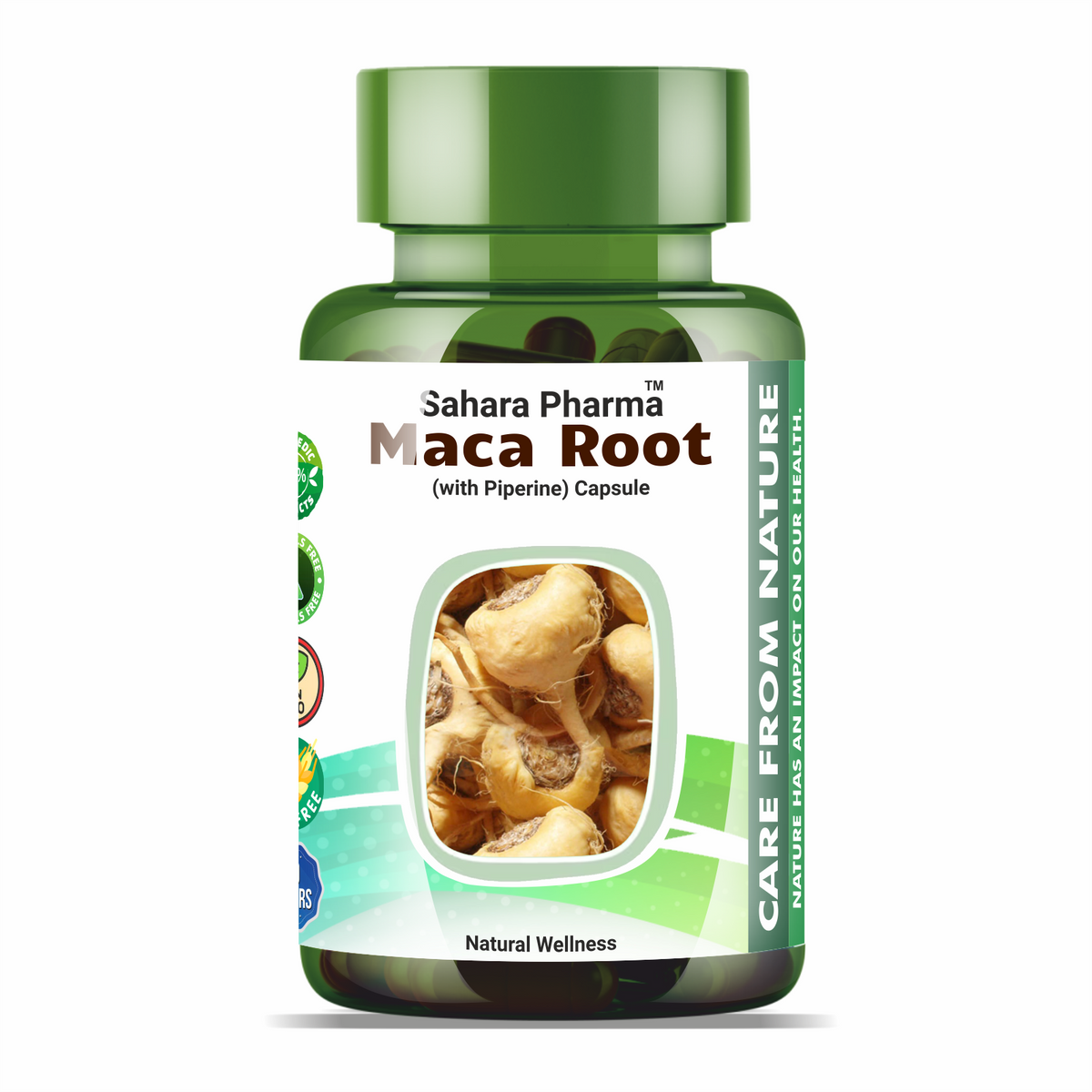Sahara Pharma Maca Root Extract Capsules | Non GMO, Gluten Free, Zero Fillers | 800mg - 60 Capsule