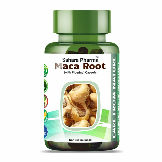 Sahara Pharma Maca Root Extract Capsules | Non GMO, Gluten Free, Zero Fillers | 800mg - 60 Capsule