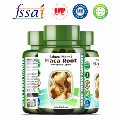 Sahara Pharma Maca Root Extract Capsules | Non GMO, Gluten Free, Zero Fillers | 800mg - 60 Capsule
