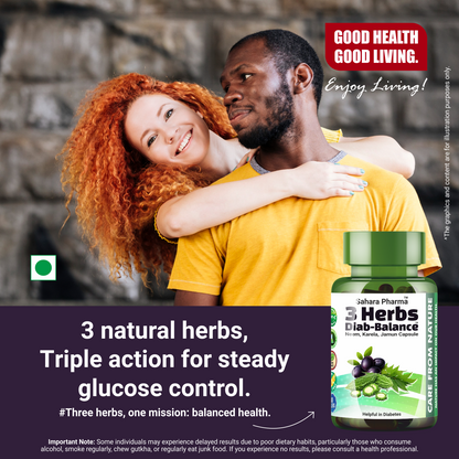 Sahara Pharma Neem Karela Jamun Capsule | Non GMO, Gluten Free, Zero Fillers | 500mg - 60 Capsule
