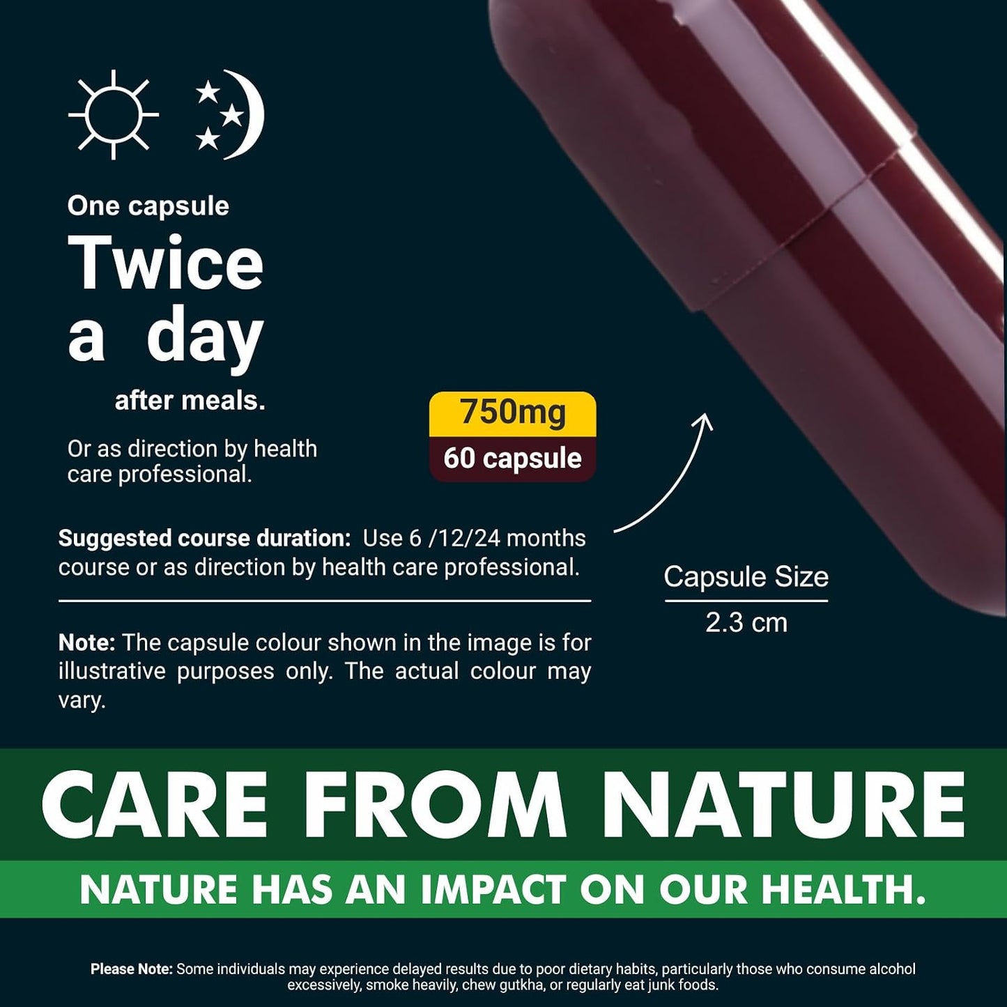 Sahara Pharma Akarkara Capsule | Anacyclus Pyrethrum - Pellitory Root - Akkirakaram | Source of Fiber, Mineral, Vitamins for Men | Non GMO, Gluten Free, Zero Fillers | 750mg - 60 Capsule